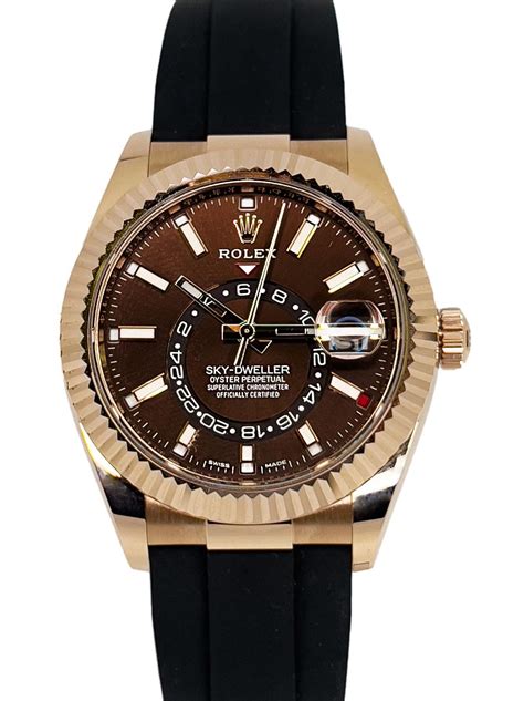 sky dweller rose gold chocolate face